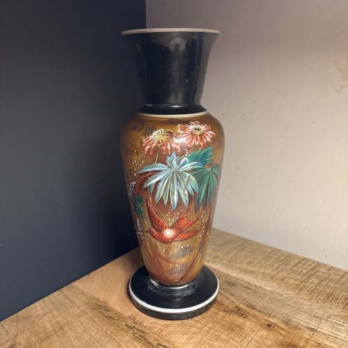 Antico vaso vetro smaltato - vaso, in