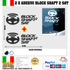 2 X ADESIVI STICKERS AUTO MOTO ANTIFURTO BLOCK SHAFT 2 SATELLITARE