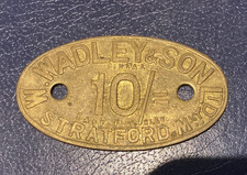 ESSEX LONDON TRADE TOKEN: W. WADLEY & Son Ltd. STRATFORD MARKET: 10/-