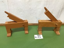 5663 DUE MODELLINI LEGNO GRAMOLA PER CANAPA ANTICHI ATTREZZI MESTIERI