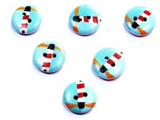 LOT 6 BOUTONS BOIS : rond