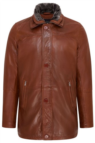 Giacca trench pelle - pelle, marrone