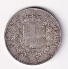 italia regno - 5 lire 1874m - VEM II