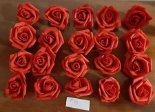 F13 - LOTTO N.  20 FIORI ROSA IN FOAM PER DECORAZIONI NATALE  CM. 7  ROSSO
