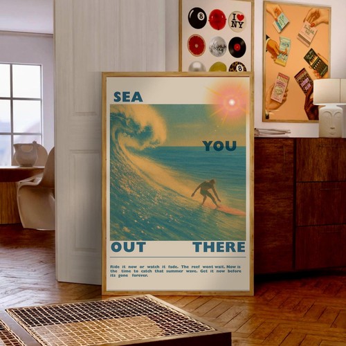 Poster surf vintage retro - poster,