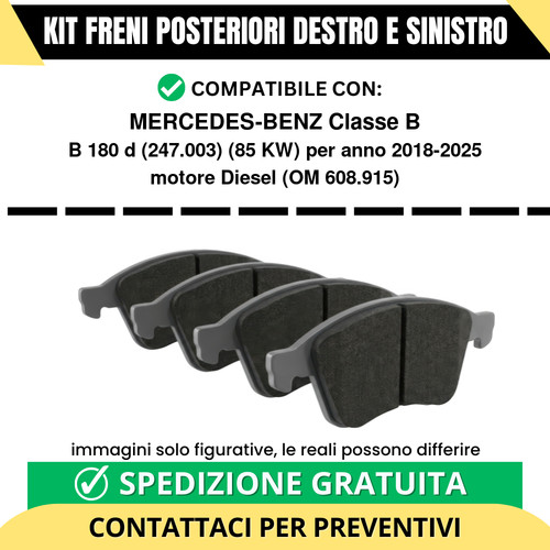 Pastiglie freno posteriori - pastiglie,