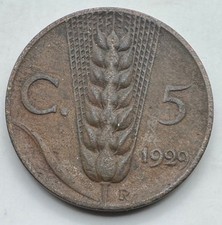 1929 R Italia 5 Centesimi -