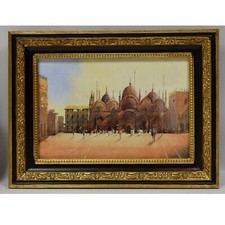 A. Smith (*1941) ARTPRICE Antico dipinto acquerello Venezia 48x36