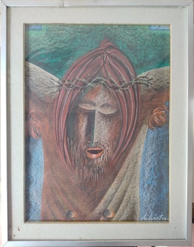 Quadro dipinto religioso gesù - quadro,