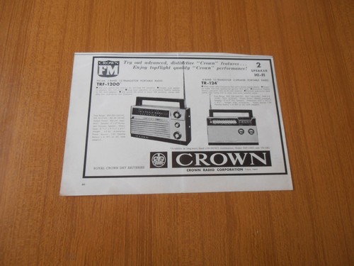 1963 crown radio - 1963, 1200