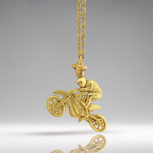 Ciondolo motocross collana - motocross,