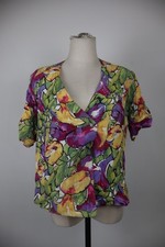 MARINA RINALDI CAMICIA BLUSA DONNA TG. 19 WOMAN SHIRT CASUAL VINTAGE VISCOSA