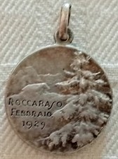 1929-FEBBRAIO-ROCCARASO-ABRUZZO-GARA DI SCI ALPINO-RARA MEDAGLIA D'ARGENTO 