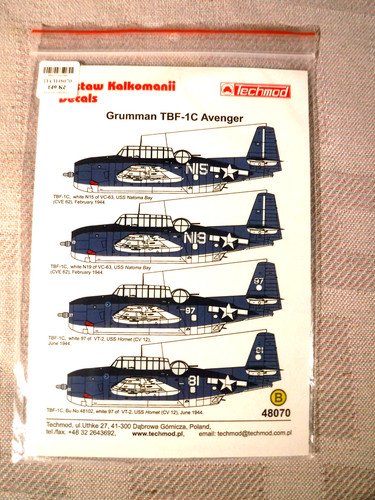 Decalcomanie techmod usn - decalcomanie, 1/48
