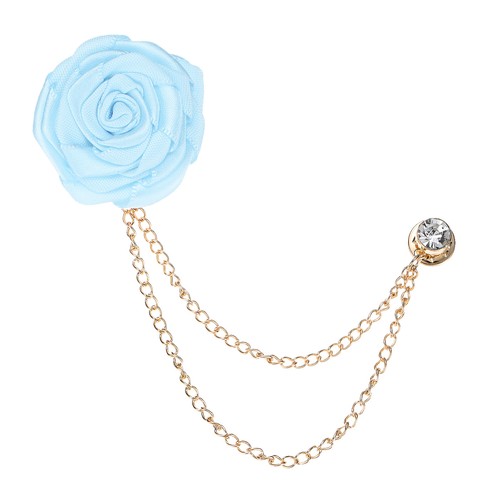 Spilla per uomo con fiore - , rosa