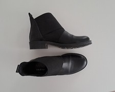 Stivaletto nr 37 TAITA SHOES eco pelle stivali tronchetto donna scarpe nero/zara