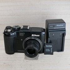 Nikon Coolpix P6000 13,5 megapixel fotocamera digitale nera *BUONA/TESTATA* con caricatore + 8 GB