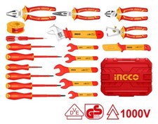 SET KIT 19 pz UTENSILI ISOLATI 1000V PER ELETTRICISTA ELETTRICISTI CON VALIGETTA