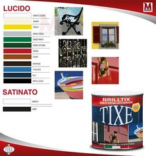 Smalto Vernice Legno Plastica Ferro Anticorrosivo Solvente 125 ml Tixe Brilltix