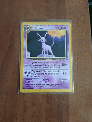 Carta pokemon espeon neo - espeon,