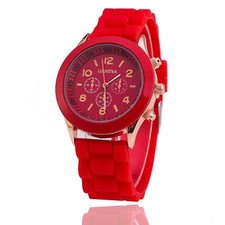 ROSSO Orologio Donna Uomo ESTATE2023 resistente all'acqua cinturino in silicone