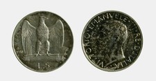 229) Vittorio Emanuele III  (1901-1943) 5 Lire Aquilino 1930  - TONED