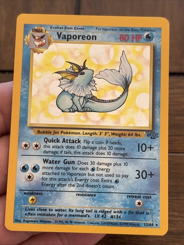 Pokémon tcg vaporeon jungle - pokémon,