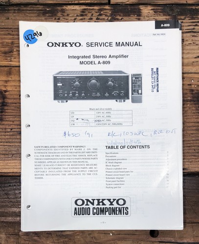 Onkyo 809 amplificatore - a-809,