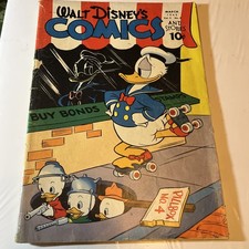 Walt Disney's Comics and Stories #30 Dell 1943 Paperino Legami di Guerra Copertina