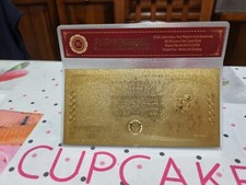 BANCONOTA DA 50000 LIRE- LEONARDO DA VINCI -DORATA DA COLLEZIONE CON CERTIFICATO