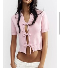 Top Zara maglia con fiocco