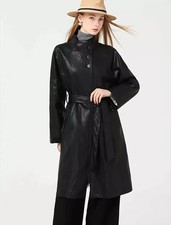 Cappotto Ecopelle Nero Medio