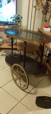 Carrello anni 70 Legno e Ottone 