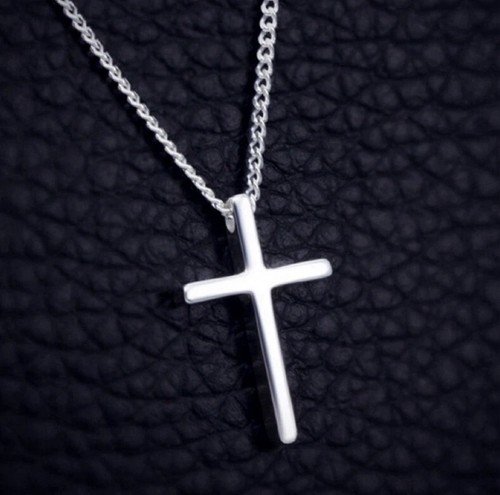Collana ciondolo croce argento