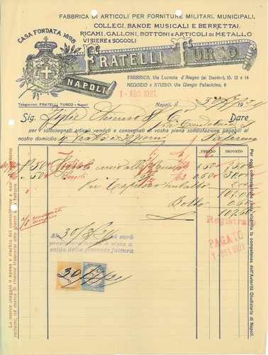Fattura int fratelli - fattura, turco