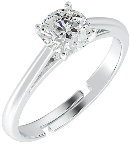 Anello solitario zirconi