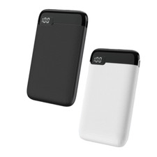 Power Bank NEWTOP PB34 5000mAh USB 2.1A Slim con Display – Bianco o Nero