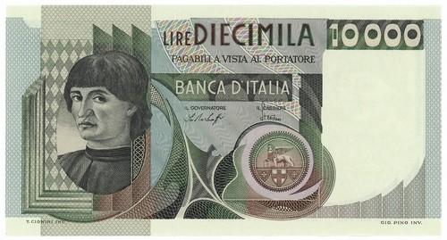 10000 lire ritratto uomo a - d'uomo,