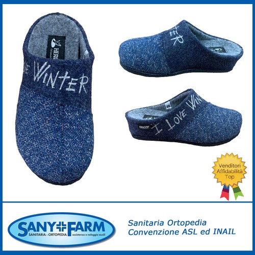 H1650 ciabatta hergos blu - hergos, lana