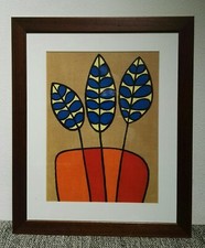 cornice legno con stampa Ikea 
