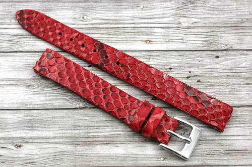Cinturino rosso piatto - cinturino, vera