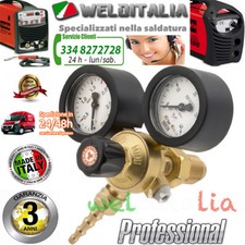 RIDUTTORE DI PRESSIONE ACETILENE 2 MANOMETRI A VITE SALDATURA CANNELLO OXYTURBO