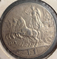 Moneta 1 Lira 1912 Vittorio