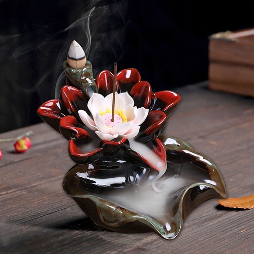 Porta incensiere ceramica loto