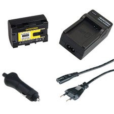 Batteria Patona + caricabatteria casa/auto per Jvc Everio GZ-MG750BUC