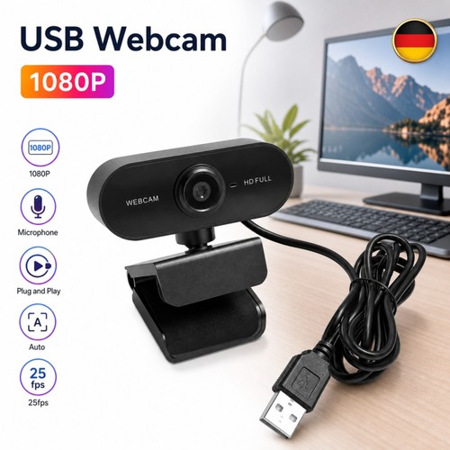 Telecamera webcam usb 1080p - webcam,
