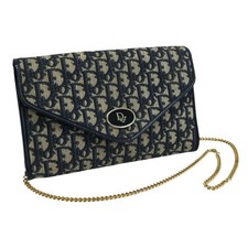 Dior Vintage Trotter borsa a tracolla tela blu navy autentica F1008655