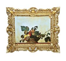 QUADRO CARAVAGGIO CORNICE STILE BAROCCO VARI COLORI STAMPA FINTO VINTAGE CM45X37