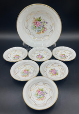 Set servizio piatti portate Macedonia Insalata PF Limoges azzurro oro vecchio