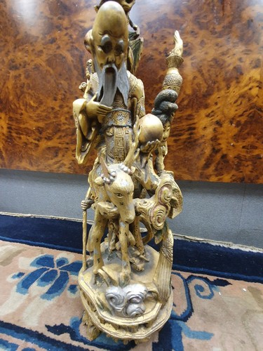 Statua lampada legno - lampada,